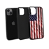 Guard Dog Star Spangled Banner Rugged American Flag Hybrid Phone Case for iPhone 13 - Black w/Black Trim
