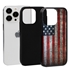 Guard Dog American Might Rugged American Flag Hybrid Phone Case for iPhone 13 Pro - Black w/Black Trim
