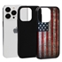 Guard Dog American Might Rugged American Flag Phone Case for iPhone 13 Pro - Black w/Black Trim
