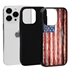 Guard Dog Land of Liberty Rugged American Flag Hybrid Phone Case for iPhone 13 Pro - Black w/Black Trim
