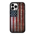 Guard Dog American Might Rugged American Flag Hybrid Phone Case for iPhone 13 Pro Max - Black w/Black Trim
