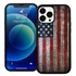 Guard Dog American Might Rugged American Flag Phone Case for iPhone 13 Pro Max - Black w/Black Trim
