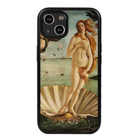 Famous Art Case for iPhone 13 Mini  - Hybrid - (Botticelli - The Birth of Venus) 
