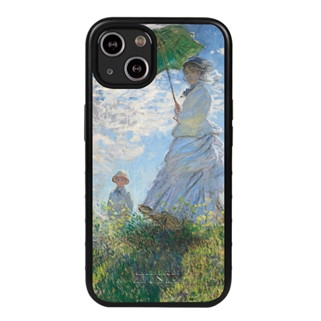 Famous Art Case for iPhone 13 Mini  - Hybrid - (Monet - Woman with Parisol) 
