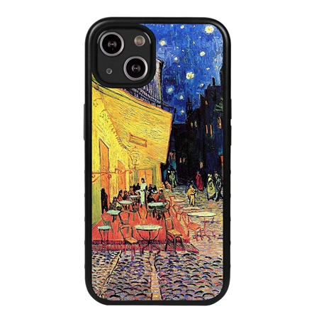 Famous Art Case for iPhone 13 Mini  - Hybrid - (Van Gogh - Café Terrace at Night) 
