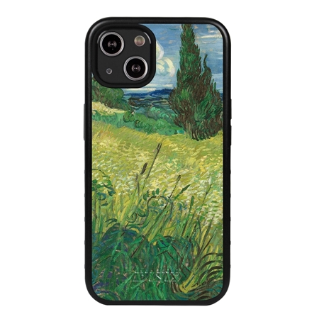 Famous Art Case for iPhone 13 Mini  - Hybrid - (Van Gogh - Green Field) 
