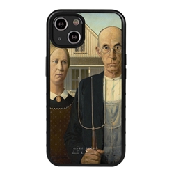
Famous Art Case for iPhone 13 Mini  - Hybrid - (Wood - American Gothic) 
