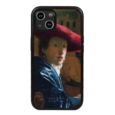 Famous Art Case for iPhone 13  - Hybrid - (Vermeer - Girl with Red Hat) 
