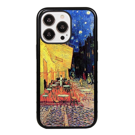 Famous Art Case for iPhone 13 Pro  - Hybrid - (Van Gogh - Café Terrace at Night) 

