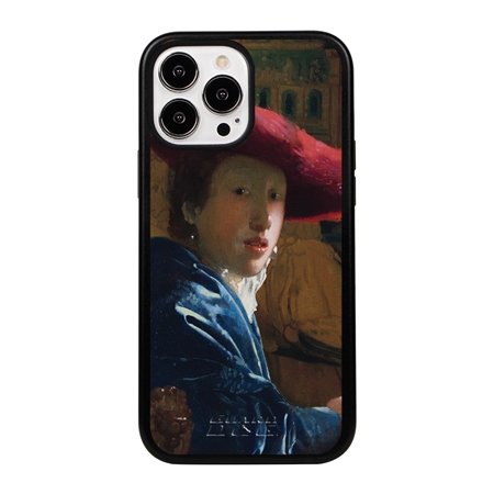 Famous Art Case for iPhone 13 Pro Max  - Hybrid - (Vermeer - Girl with Red Hat) 
