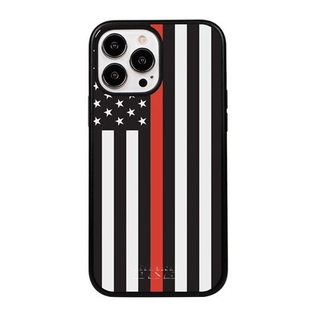 Guard Dog Honor Thin Red Line Cases for iPhone 13 Pro Max - Black / Black
