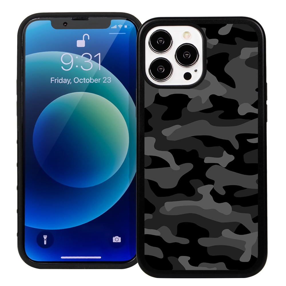 iPhone 13 Pro Max Slim Case - Grey Camo, Design Your Own Case