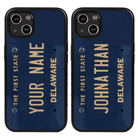 Personalized License Plate Case for iPhone 13 Mini – Hybrid Delaware
