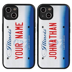 
Personalized License Plate Case for iPhone 13 Mini – Hybrid Illinois