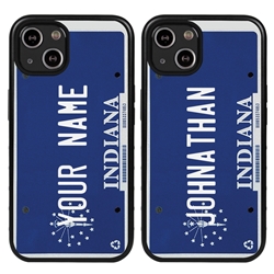 
Personalized License Plate Case for iPhone 13 Mini – Hybrid Indiana