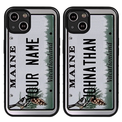 
Personalized License Plate Case for iPhone 13 Mini – Hybrid Maine
