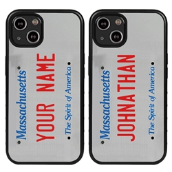 
Personalized License Plate Case for iPhone 13 Mini – Hybrid Massachusetts