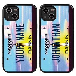 
Personalized License Plate Case for iPhone 13 Mini – Hybrid Mississippi