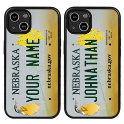 
Personalized License Plate Case for iPhone 13 Mini – Hybrid Nebraska