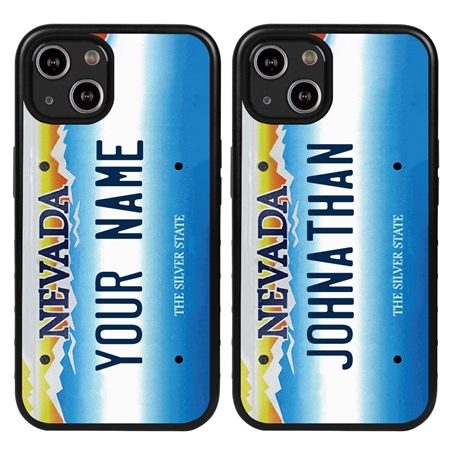 Personalized License Plate Case for iPhone 13 Mini – Hybrid Nevada
