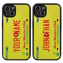 
Personalized License Plate Case for iPhone 13 Mini – Hybrid New Mexico