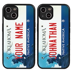 
Personalized License Plate Case for iPhone 13 Mini – Hybrid Oklahoma