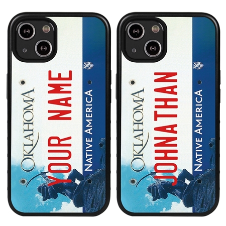 Personalized License Plate Case for iPhone 13 Mini – Hybrid Oklahoma
