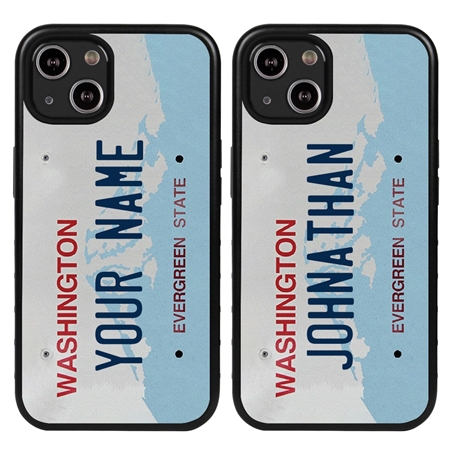 Personalized License Plate Case for iPhone 13 Mini – Hybrid Washington
