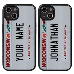 
Personalized License Plate Case for iPhone 13 Mini – Hybrid Wisconsin