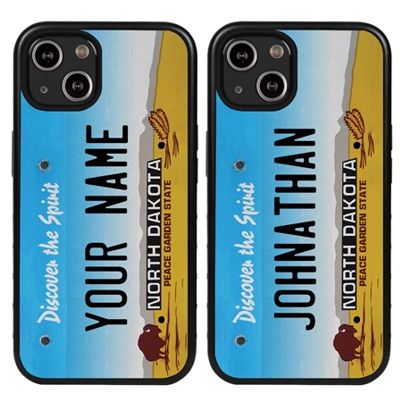 Personalized License Plate Case for iPhone 13 – Hybrid North Dakota
