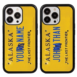 
Personalized License Plate Case for iPhone 13 Pro – Hybrid Alaska