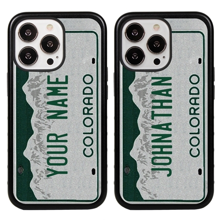 Personalized License Plate Case for iPhone 13 Pro – Hybrid Colorado
