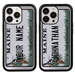 
Personalized License Plate Case for iPhone 13 Pro – Hybrid Maine