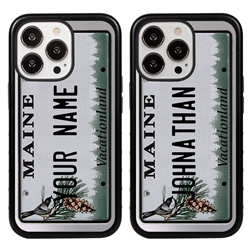 
Personalized License Plate Case for iPhone 13 Pro – Hybrid Maine