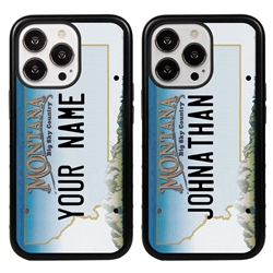 
Personalized License Plate Case for iPhone 13 Pro – Hybrid Montana