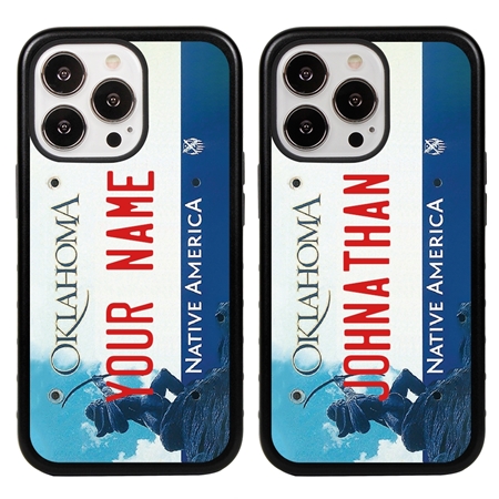 Personalized License Plate Case for iPhone 13 Pro – Hybrid Oklahoma
