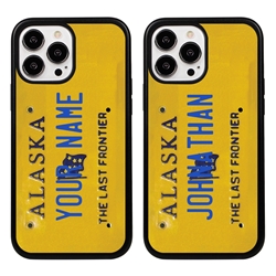 
Personalized License Plate Case for iPhone 13 Pro Max – Hybrid Alaska