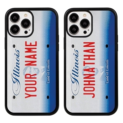 
Personalized License Plate Case for iPhone 13 Pro Max – Hybrid Illinois