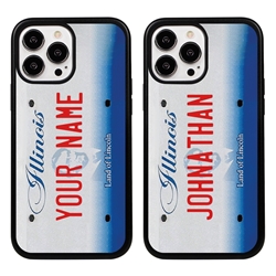 
Personalized License Plate Case for iPhone 13 Pro Max – Hybrid Illinois