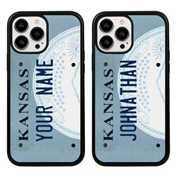 
Personalized License Plate Case for iPhone 13 Pro Max – Hybrid Kansas