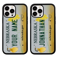 
Personalized License Plate Case for iPhone 13 Pro Max – Hybrid Nebraska