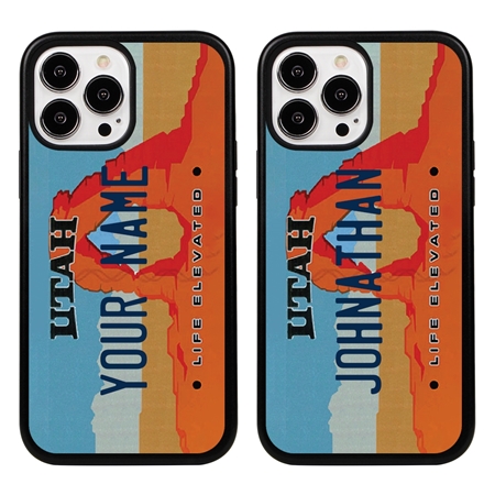 Personalized License Plate Case for iPhone 13 Pro Max – Hybrid Utah
