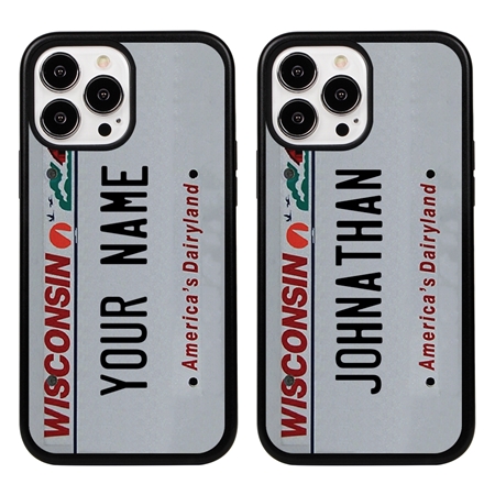 Personalized License Plate Case for iPhone 13 Pro Max – Hybrid Wisconsin

