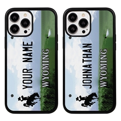 
Personalized License Plate Case for iPhone 13 Pro Max – Hybrid Wyoming