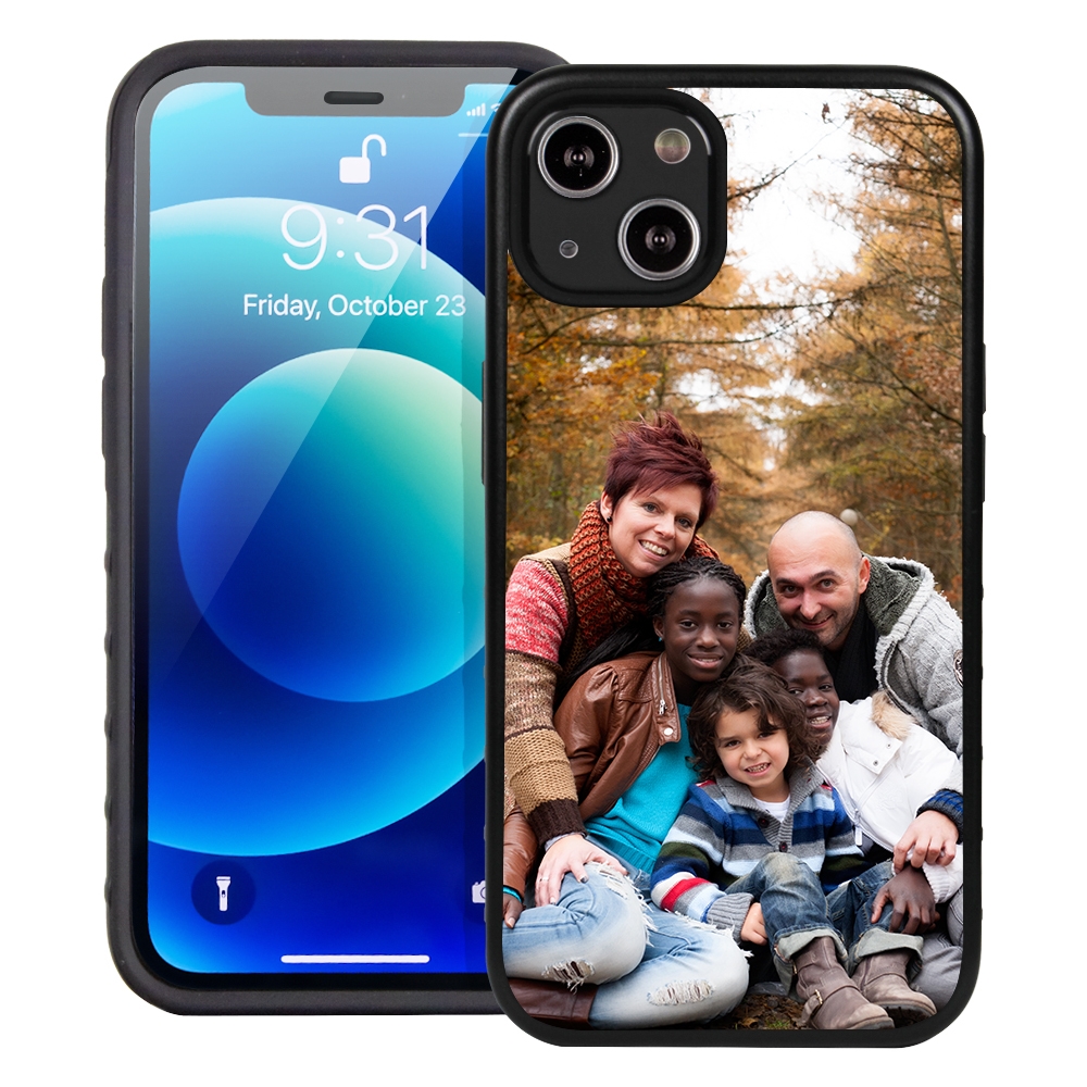 Custom Photo Case for iPhone 13 - Hybrid (Black Case)