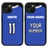 Personalized Football Jersey Case for iPhone 13 – Hybrid – (Black Case)
