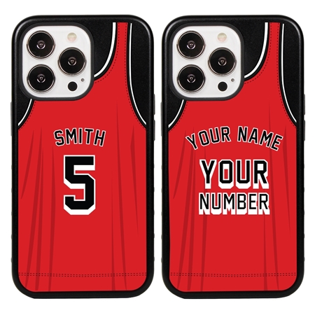 Personalized Basketball Jersey Case for iPhone 13 Pro (Black Case)
