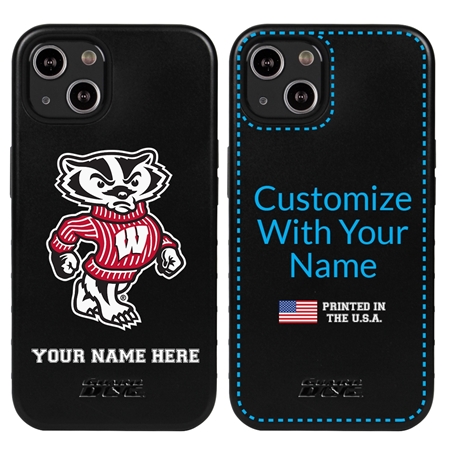 Collegiate  Case for iPhone 13 Mini - Wisconsin Badgers  (Black Case)
