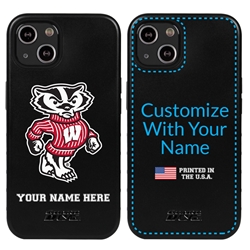 
Collegiate  Case for iPhone 13 - Wisconsin Badgers  (Black Case)