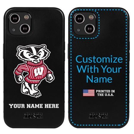Collegiate  Case for iPhone 13 - Wisconsin Badgers  (Black Case)
